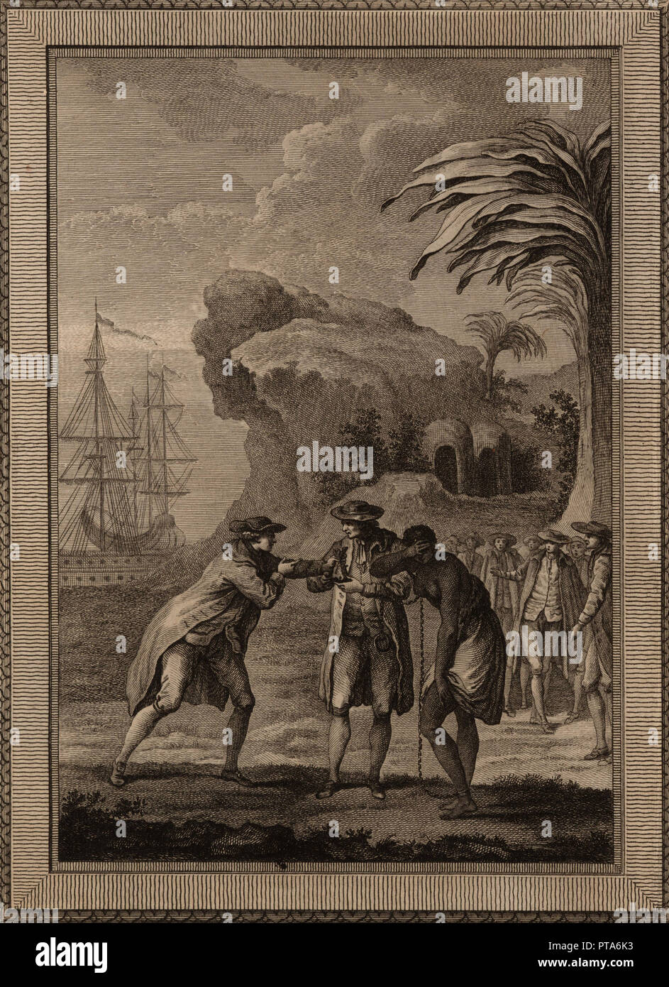 Mann verkauft eine Magd, 1775. Schöpfer: Anonym. Stockfoto