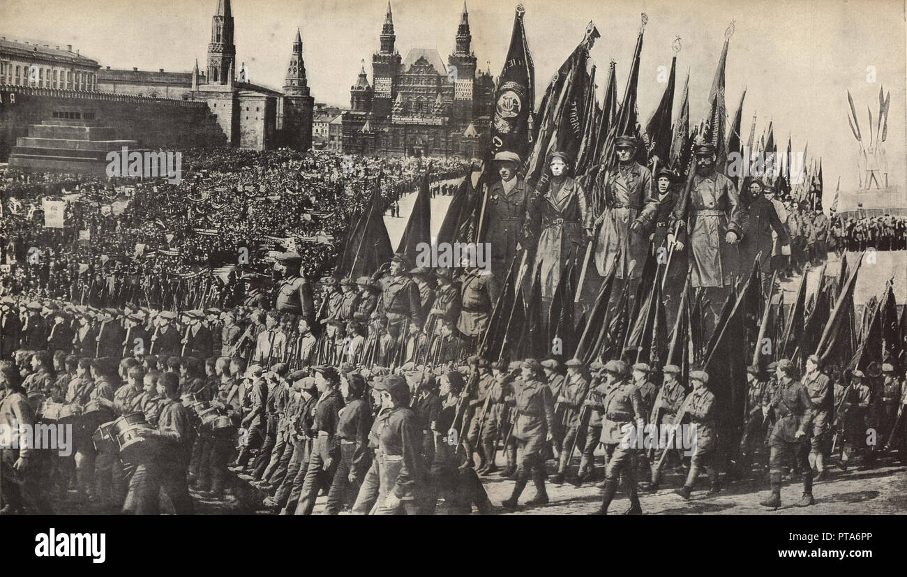 Abbildung aus der UDSSR baut Sozialismus, 1933. Schöpfer: Lissitzky, El (1890-1941). Stockfoto