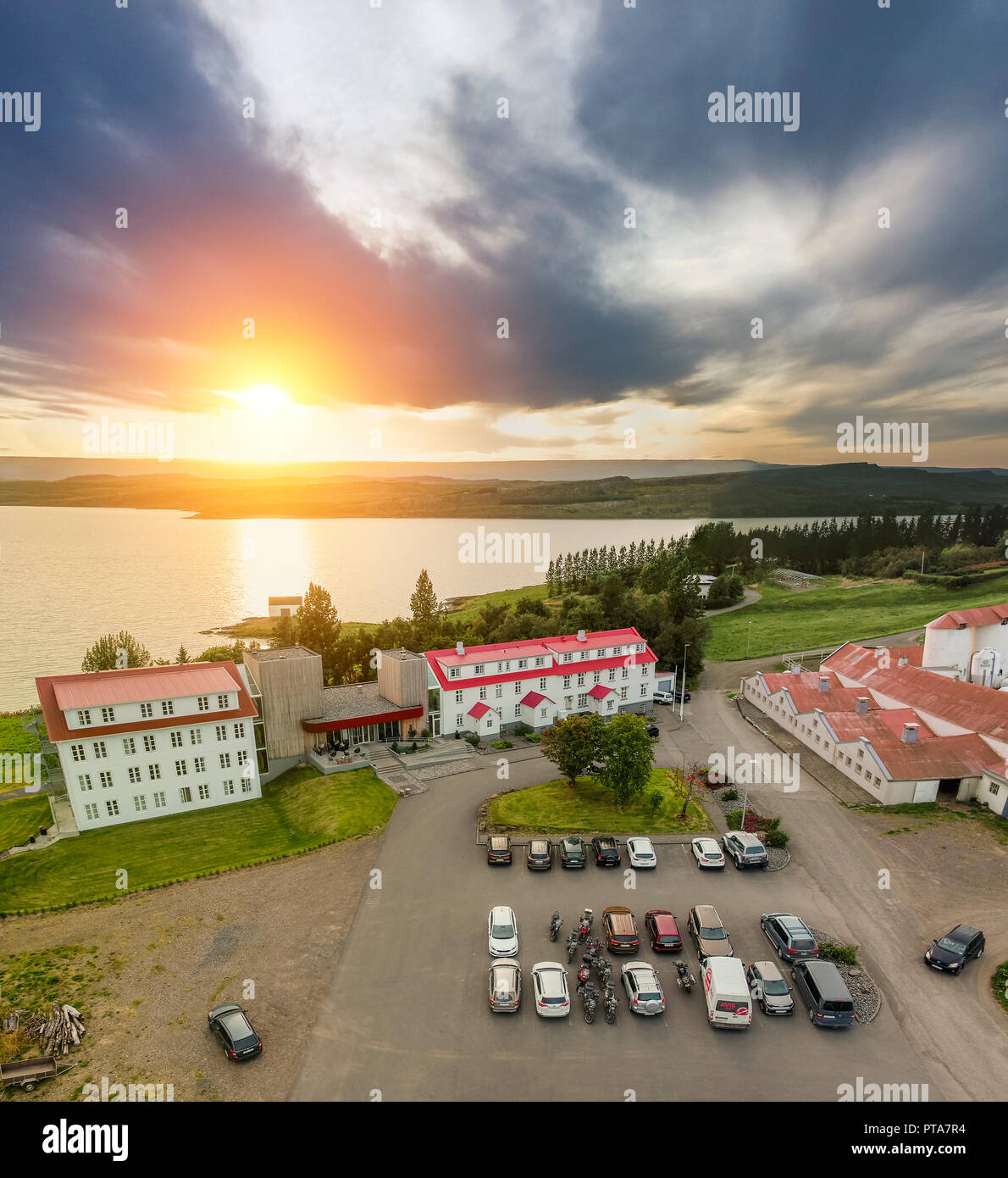 Lake Hotel Egilsstadir, Egilsstadir Eastern Island Stockfoto