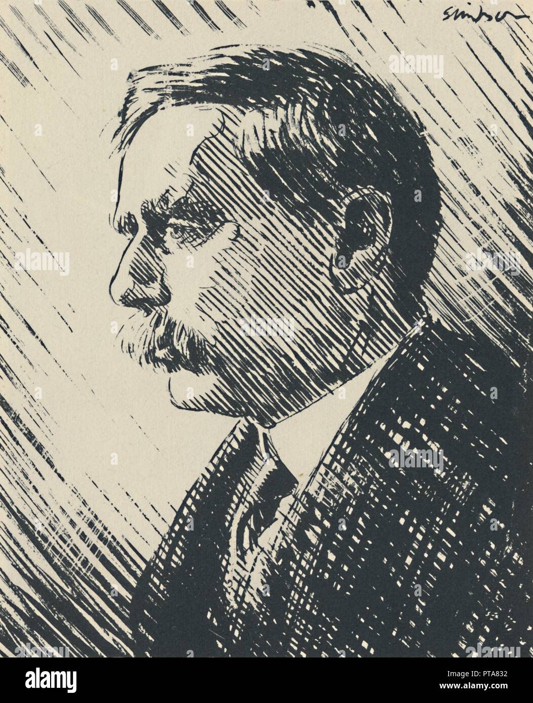 "H. G. Wells', c 1930 s, c 1950). Schöpfer: Joseph Simpson. Stockfoto