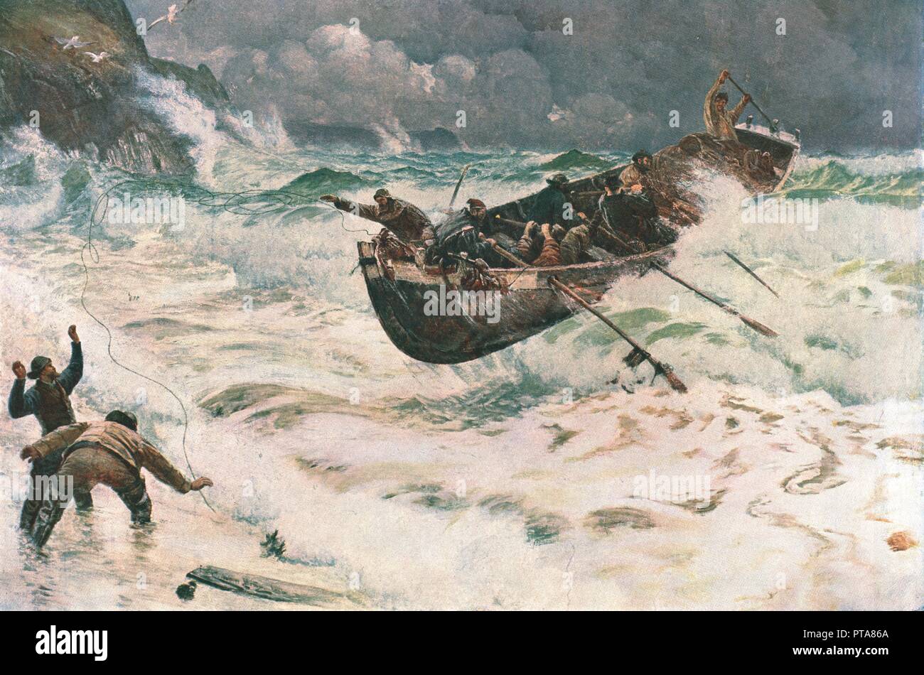 "Wie das Boot nach Hause kam", 1886, (c 1902). Schöpfer: Unbekannt. Stockfoto