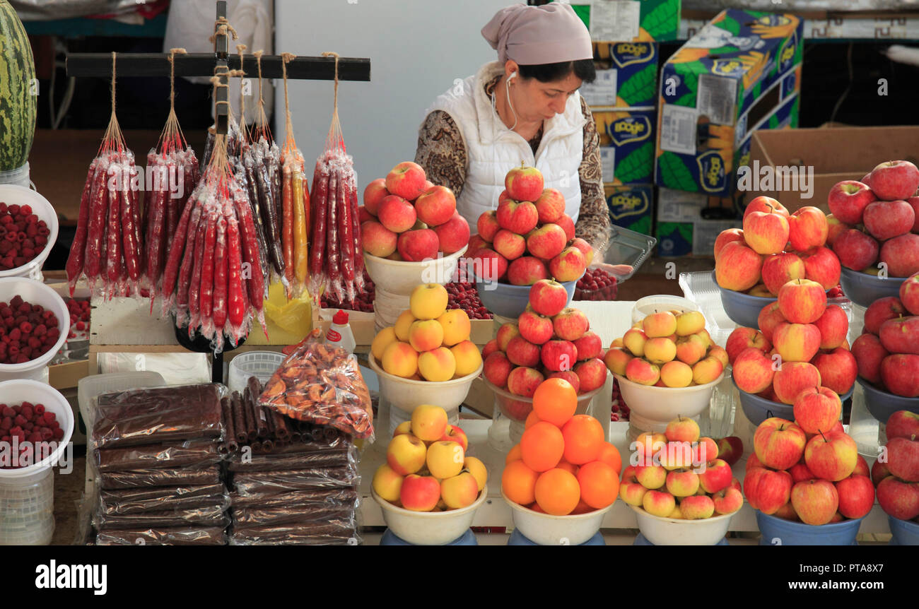 Kasachstan Almaty Gruner Markt Dem Essen Den Menschen Stockfotografie Alamy