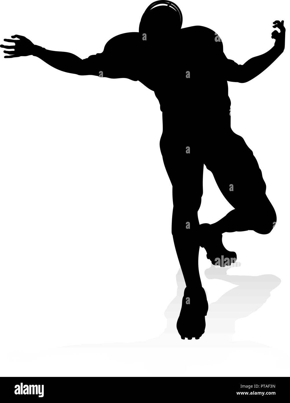 American Football Player Silhouette Stock Vektor