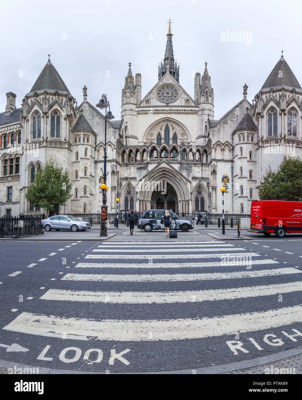 Royal Courts of Justice in Strang, Westminster, London WC2, Zivilrecht Gericht des High Court und der Berufungsinstanz für England und Wales Stockfoto
