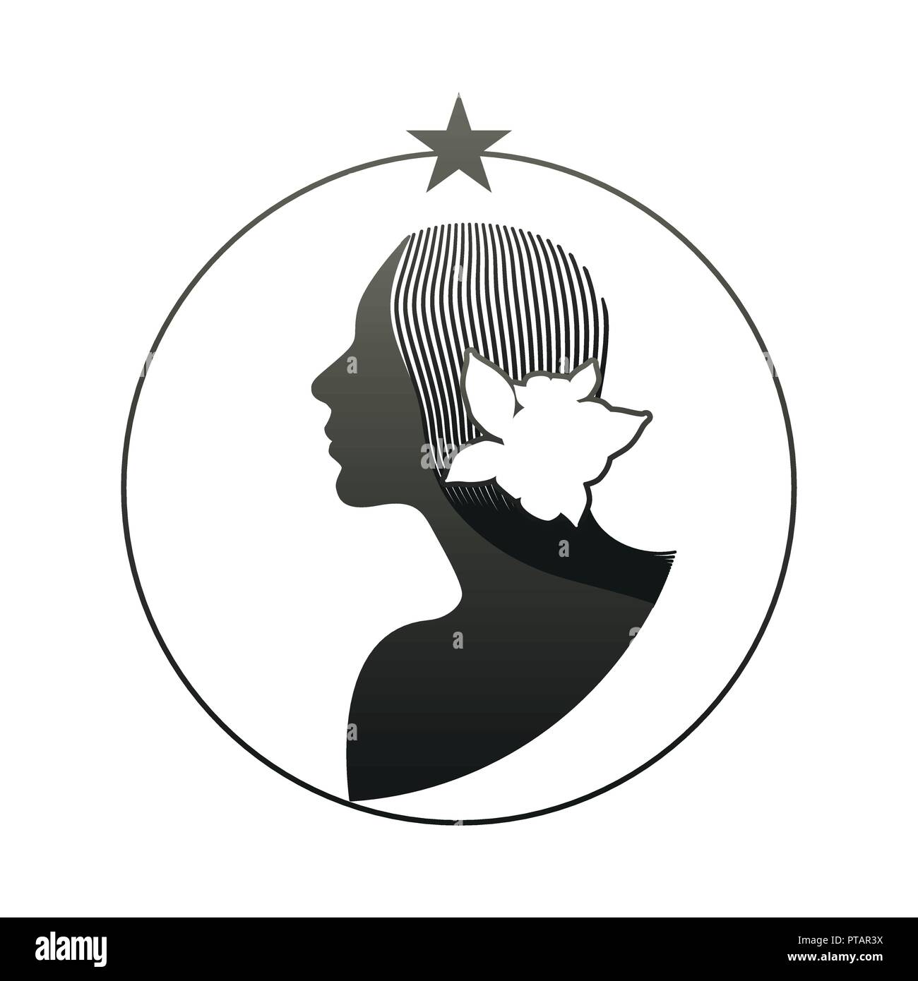 Sternzeichen Jungfrau Vector Illustration Vektor Abbildung