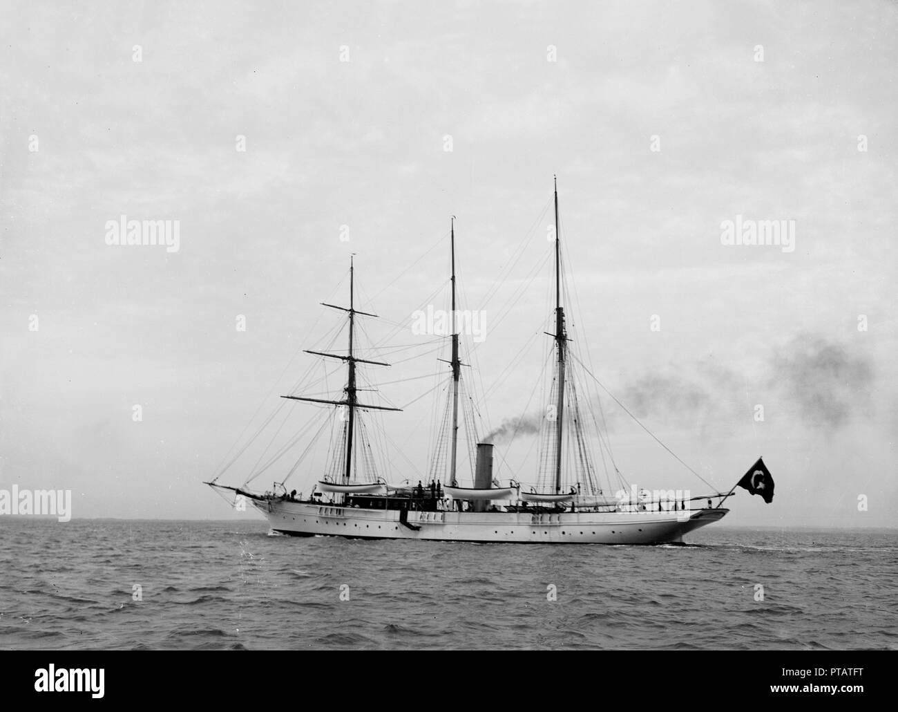 Die Steam Yacht "Cuhona" unter Art. Schöpfer: Kirk & Söhne von Cowes. Stockfoto