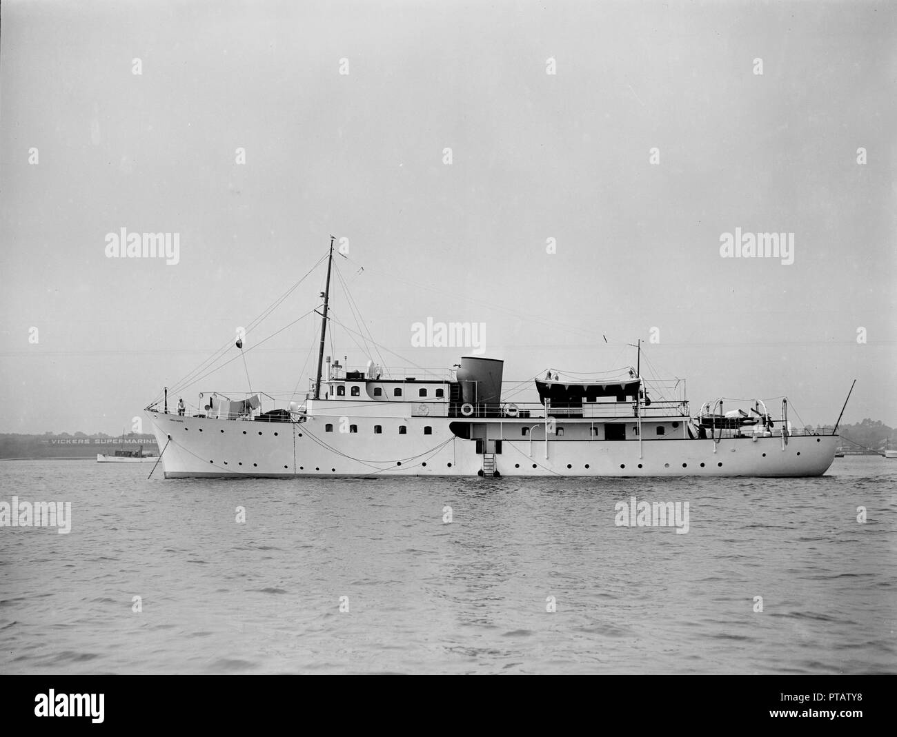 Der Motor Yacht' Anna Marie" in Southampton, 1934. Schöpfer: Kirk & Söhne von Cowes. Stockfoto