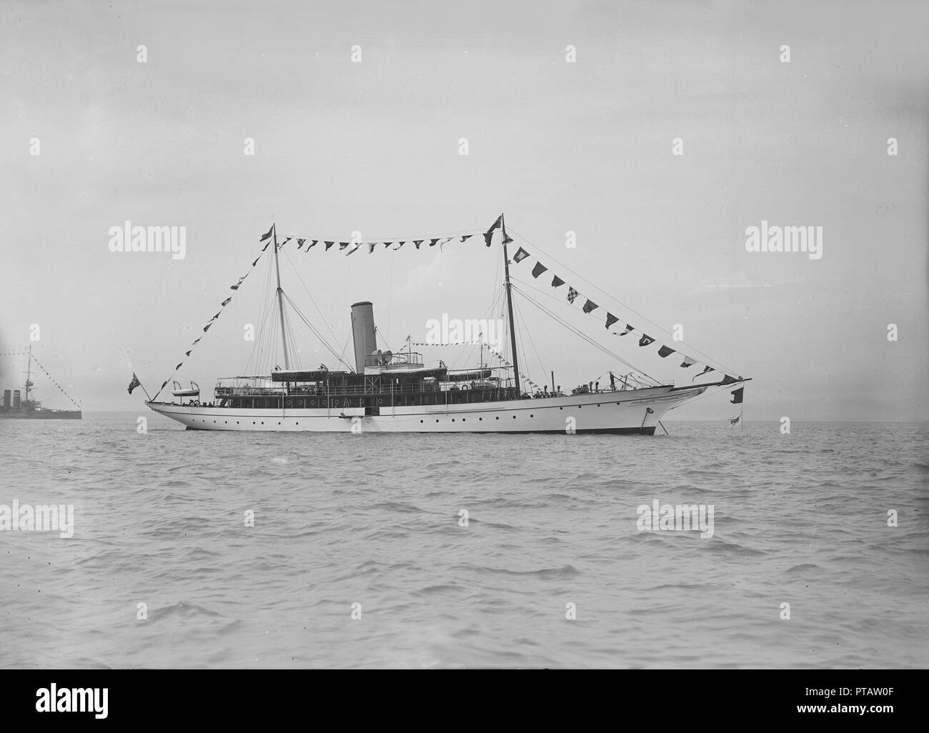 Die 700 Tonnen schwere Steam Yacht "Rovenska', 1911. Schöpfer: Kirk & Söhne von Cowes. Stockfoto