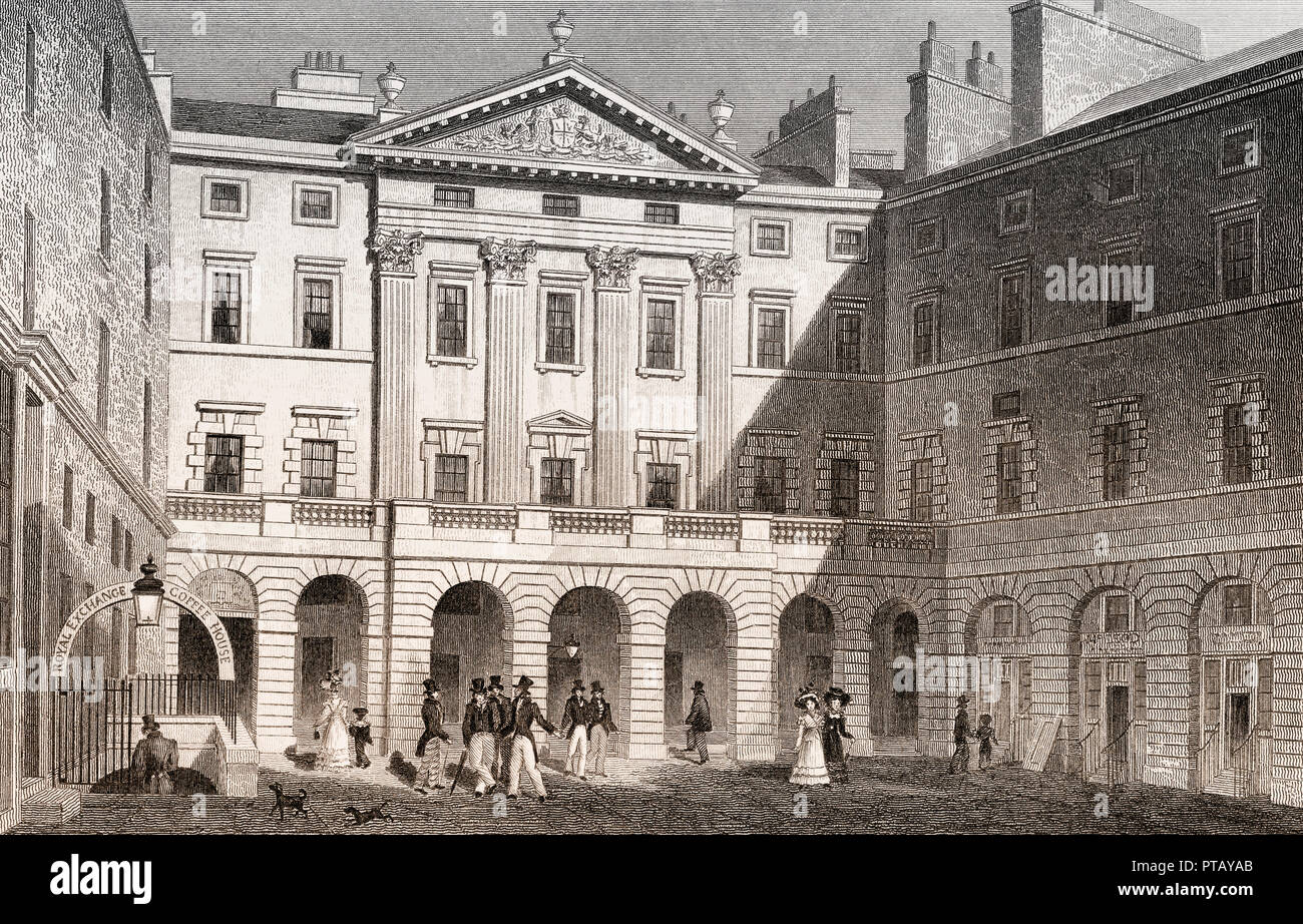 Royal Exchange, High Street, Edinburgh, Schottland, 19. Jahrhundert, von modernen Athen von Th. H. Hirte Stockfoto