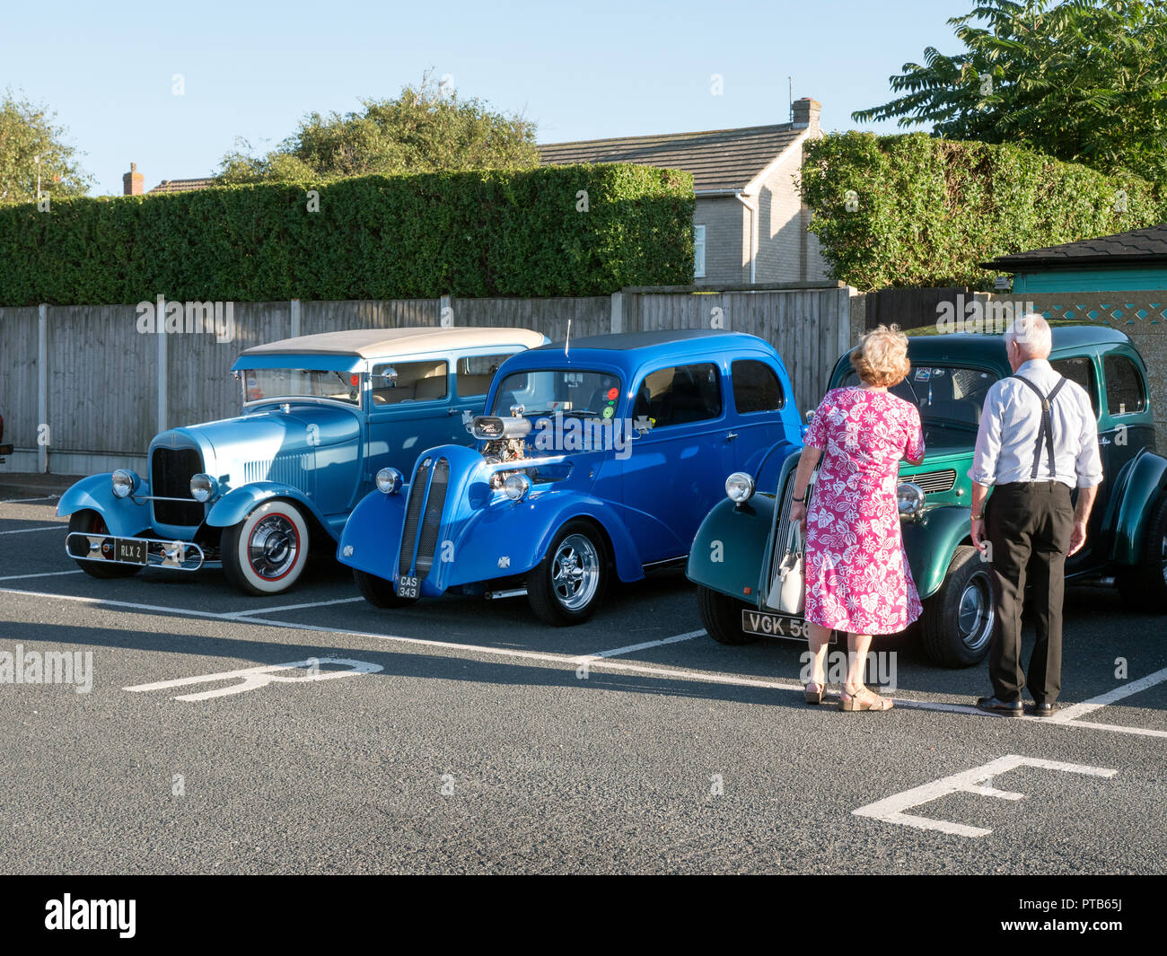 Classic Car Show in Minnis Bay Birchington Kent UK Stockfoto