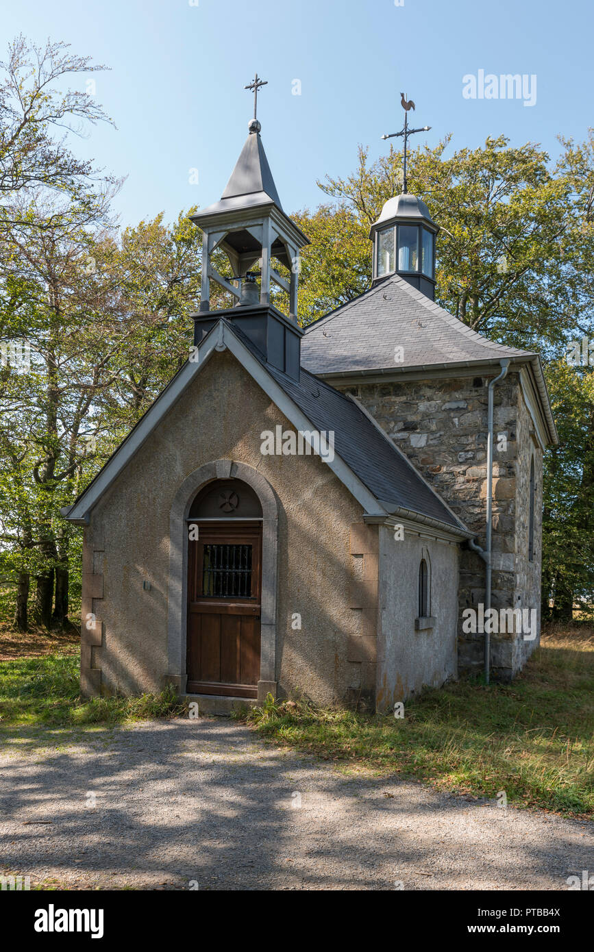 Chapelle Fischbach sur la Fagnes in den belgischen Ardennen Stockfoto