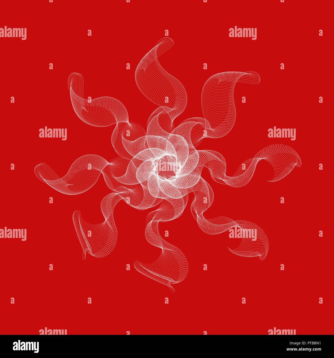 Ein modernes Vektor geometrische abstrakte weiße Blume Stock Vektor