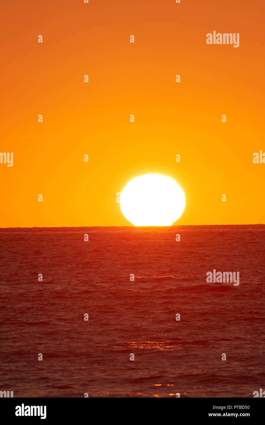 Sonnenuntergang, Whitesands Bay, Pembrokeshire. Stockfoto