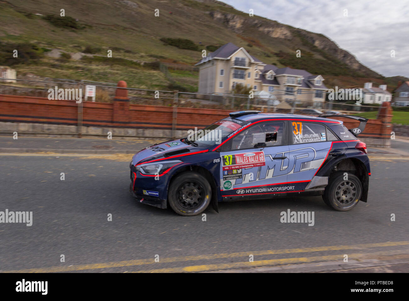Wales Rally GB, Llandudno, Great Orme. Oktober 7, 2018. Team. 37 Stockfoto