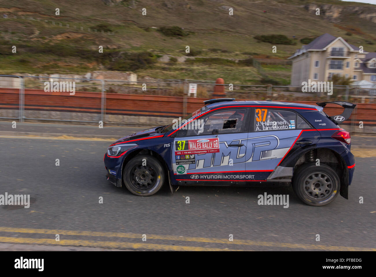 Wales Rally GB, Llandudno, Great Orme. Oktober 7, 2018. Team. 37 Stockfoto
