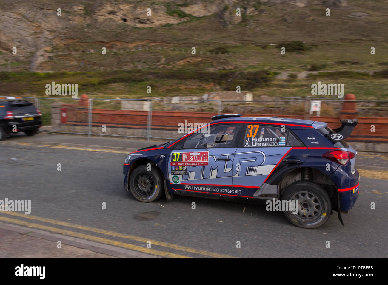 Wales Rally GB, Llandudno, Great Orme. Oktober 7, 2018. Team. 37 Stockfoto