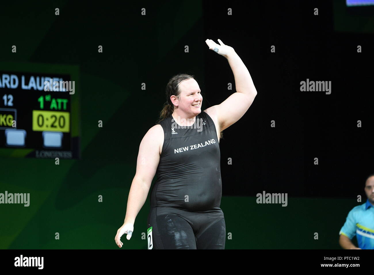Die 2018 Commonwealth Games Gold Coast Laural Hubbard Transgender Gewichtheber Heute Bild Jeremy Selwyn Stockfotografie Alamy