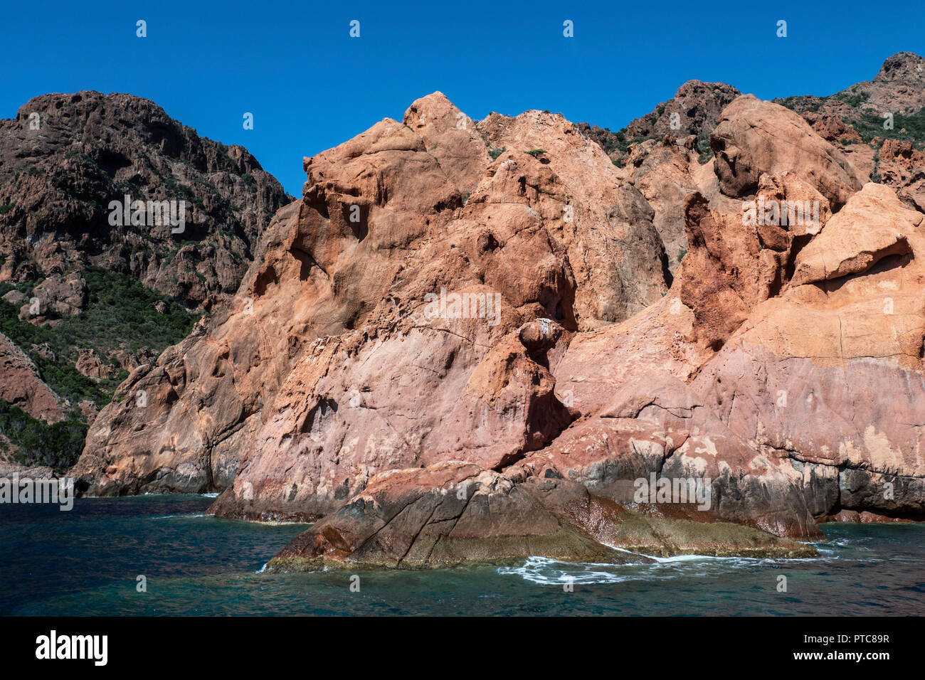 Corse, La Réserve de Scandola, patrimoine Mondial de Unesco, Parc naturel régional de Corse Stockfoto