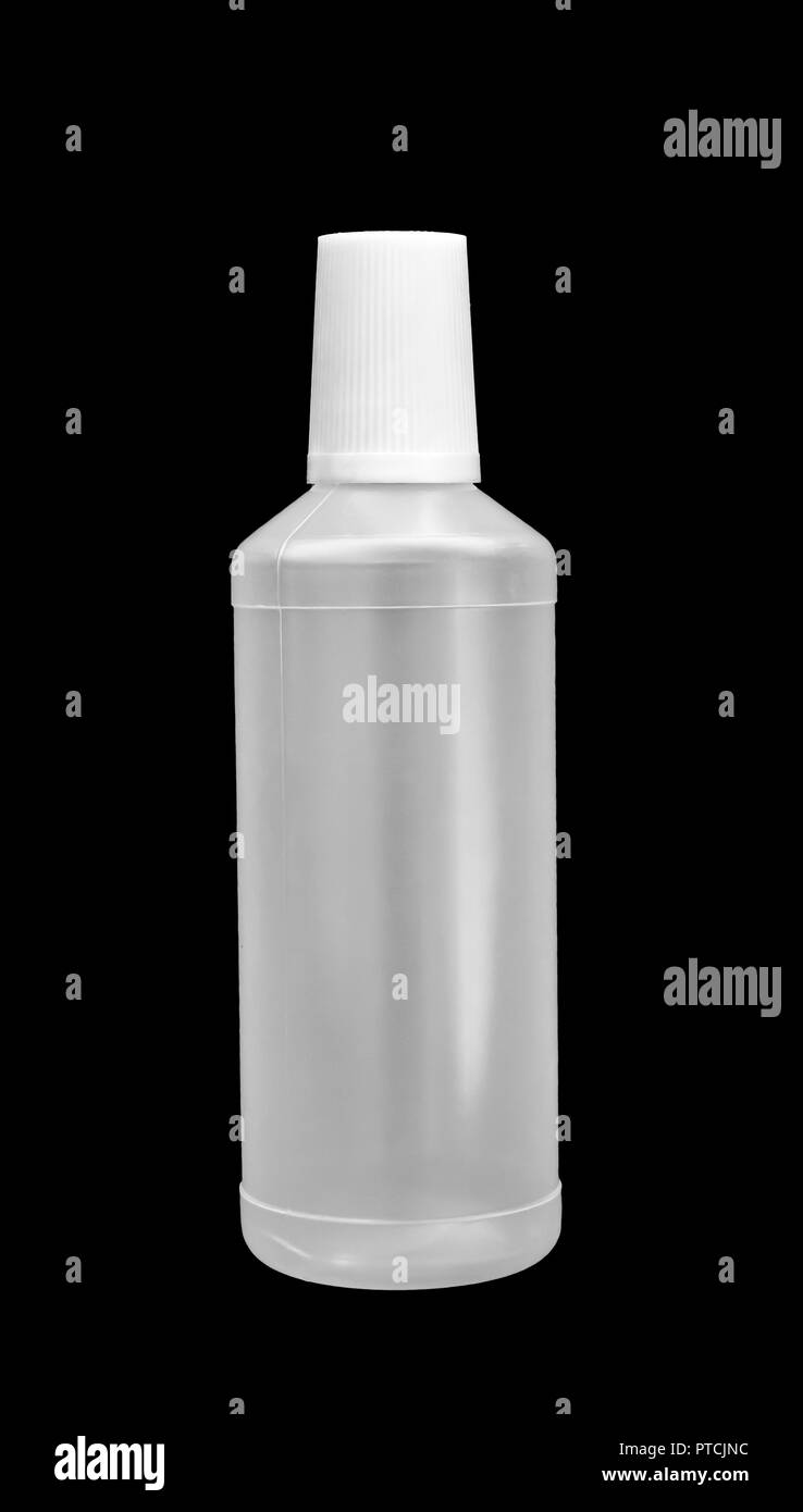 Kunststoffgehäuse Flasche isoliert Stockfoto