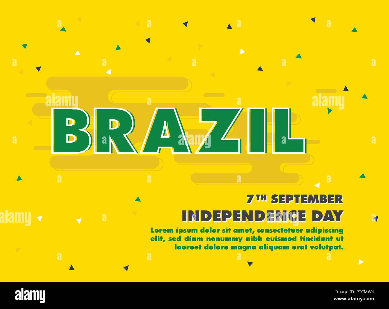 Die Brasilien Independence Day banner Vector Illustration für feiert Nationalfeiertag Stock Vektor