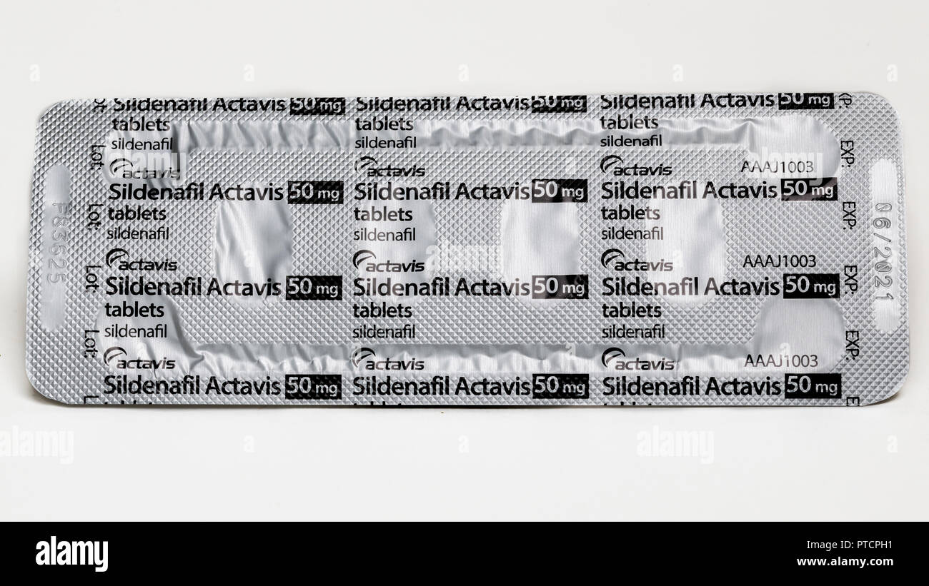 Sildenafil Actavis, Generic Viagra Tabletten Stockfoto