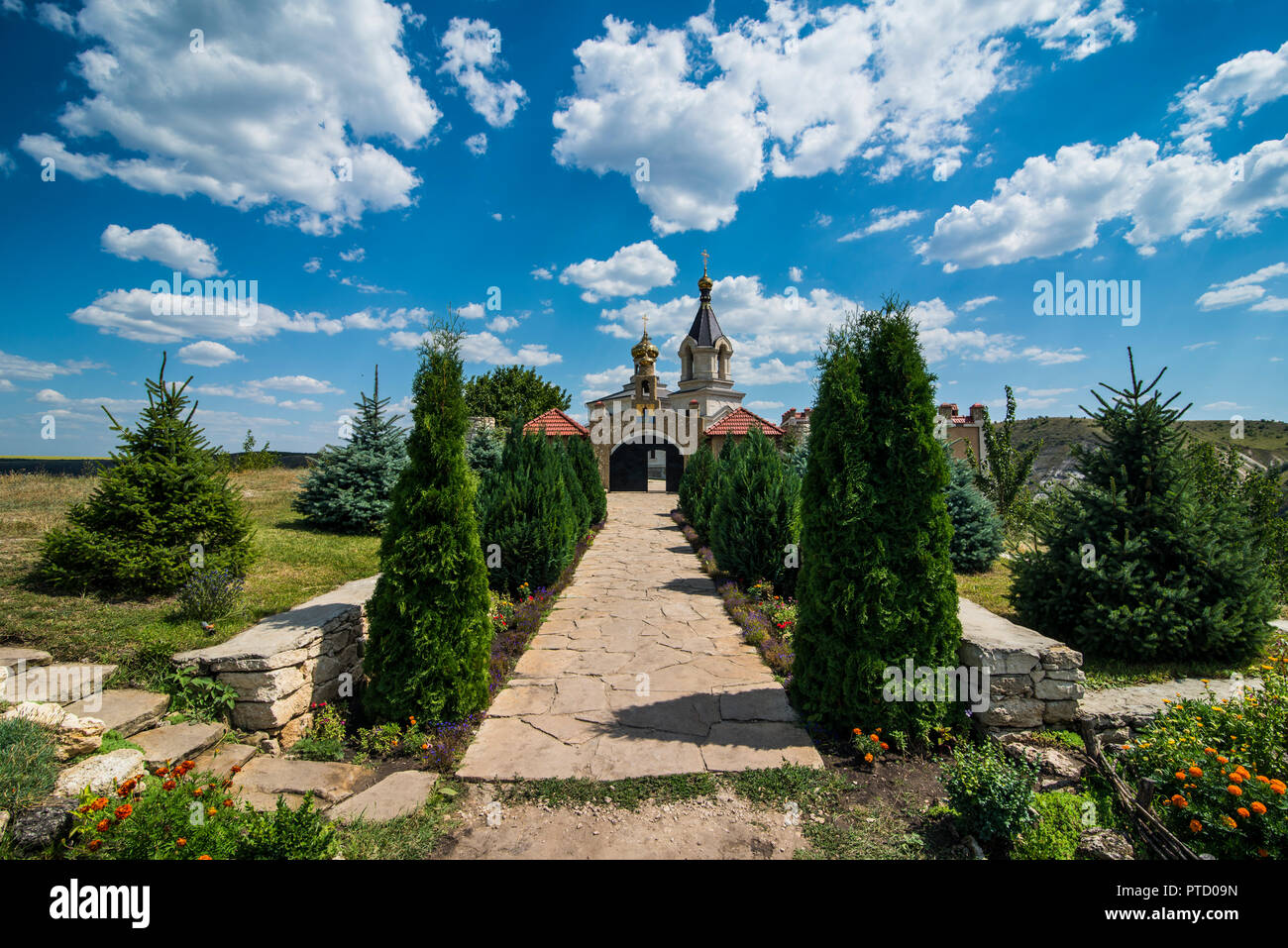 Alte Tempel Komplex der alten Orhei Orheiul Vechi, Moldawien oder Stockfoto