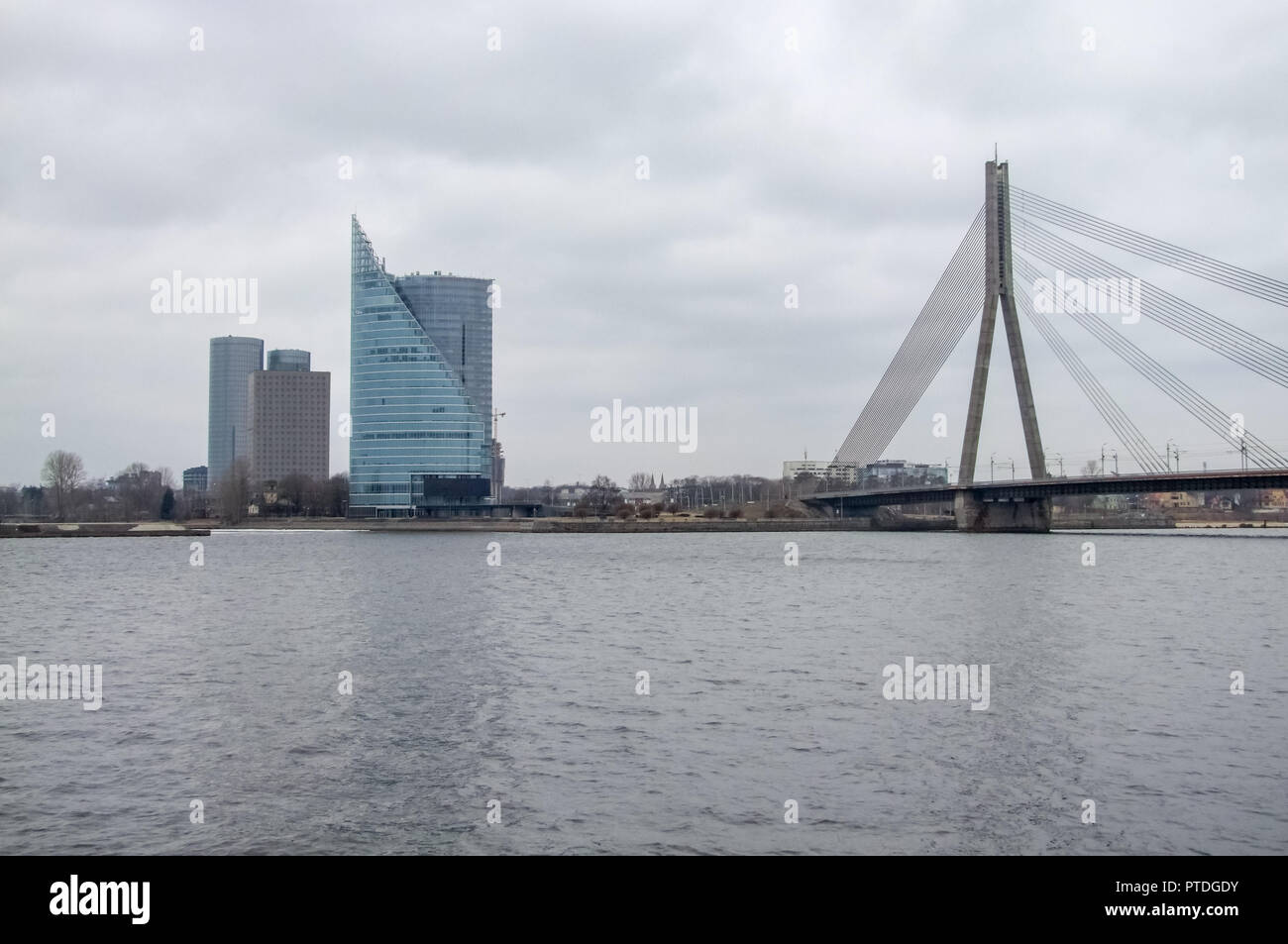 Blick auf die Stadt von Riga, der Hauptstadt Lettlands Stockfoto