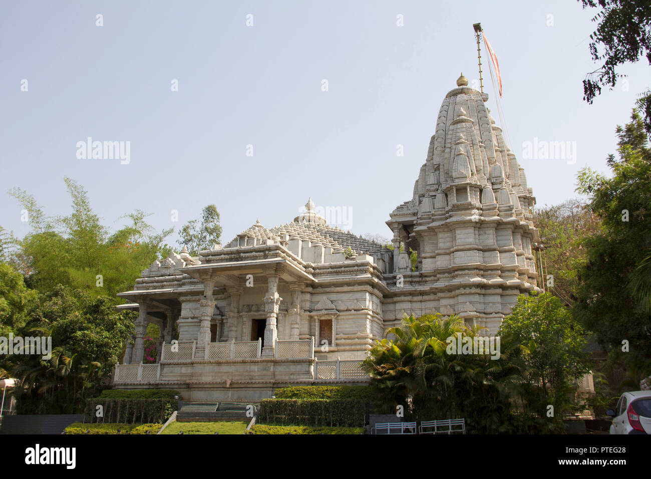 Ein Blick auf die Jain Tempel in Agarkar Straße, Pune, Indien Stockfoto