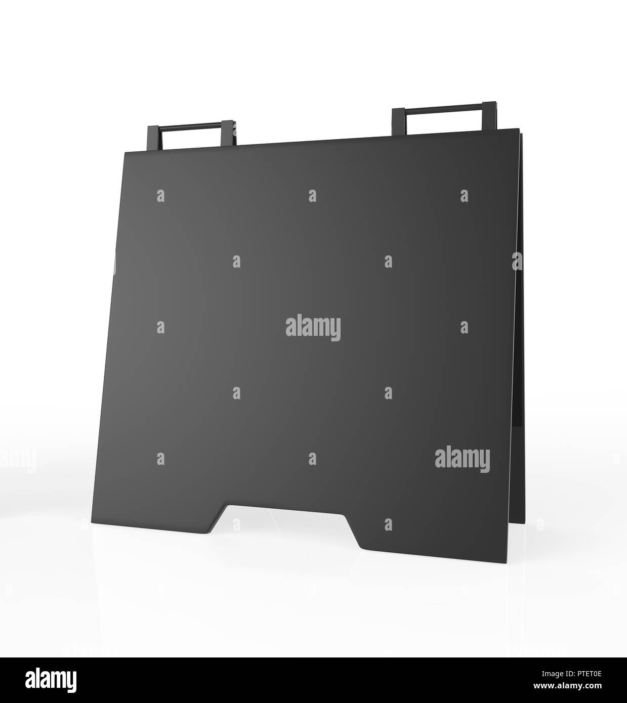 Crezon oder PVC-A-Frame Sandwich Boards für Design mock up und Präsentation. weiße Leere 3d-render Abbildung. Stockfoto