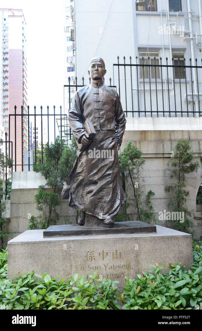 Statue von Dr. Sun Yat-sen außerhalb des Museums Stockfoto