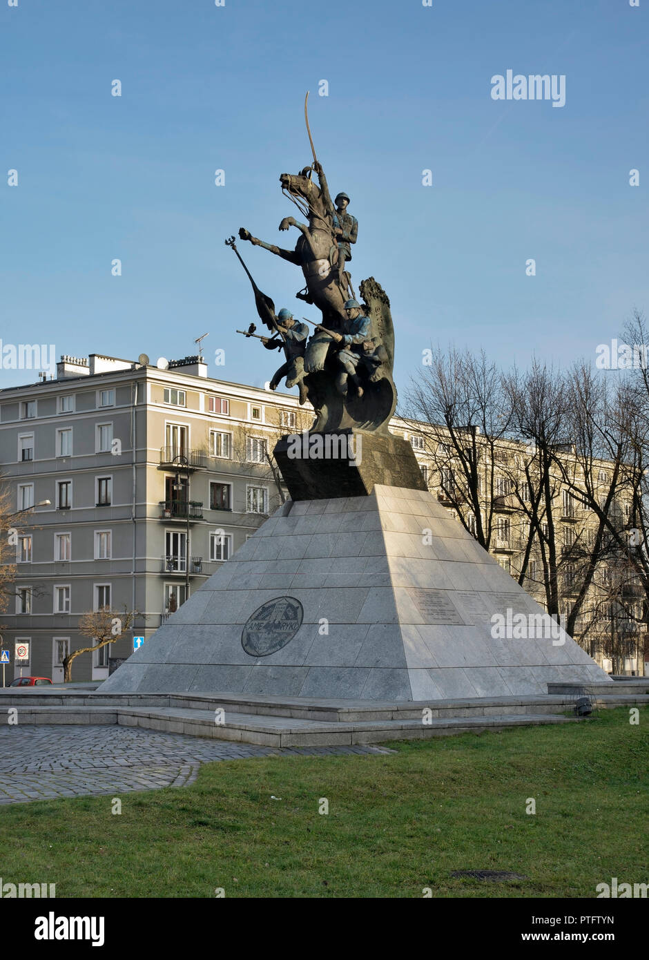 Denkmal für American-Polish Soldaten in Warschau. Polen Stockfoto