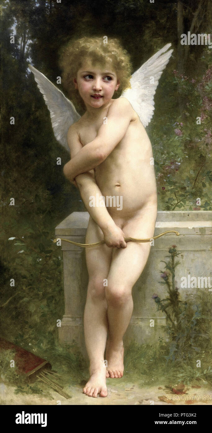 William Bouguereau - Amor mit seinem Bogen 2. Stockfoto