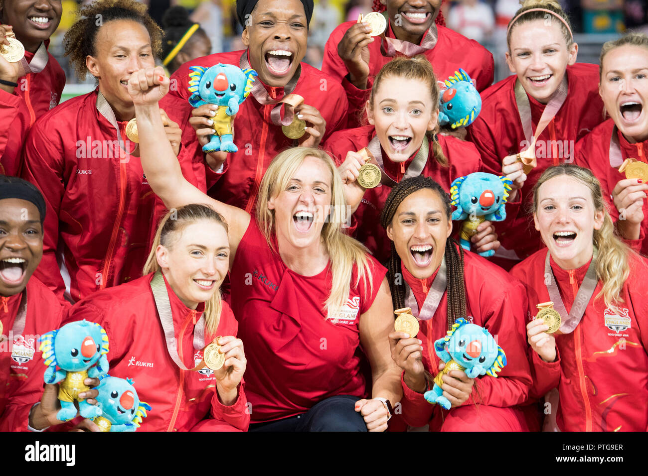 GC 2018 England gewinnen die NETBALL GOLD HEUTE. Bild JEREMY SELWYN 15/04/2018 Stockfoto