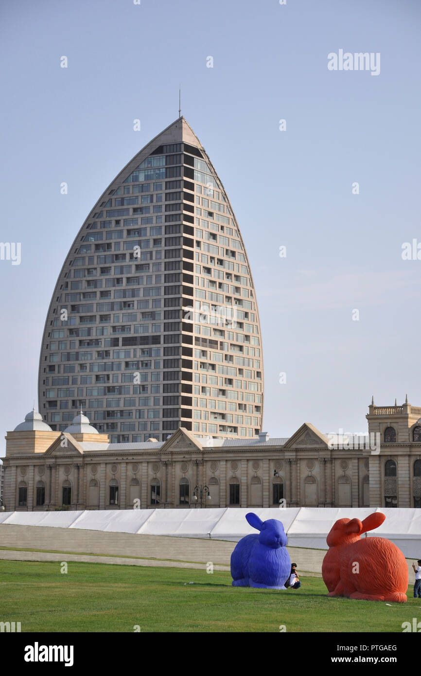 Aserbaidschan, Baku, der Heydar Aliyev Kulturzentrum Stockfoto