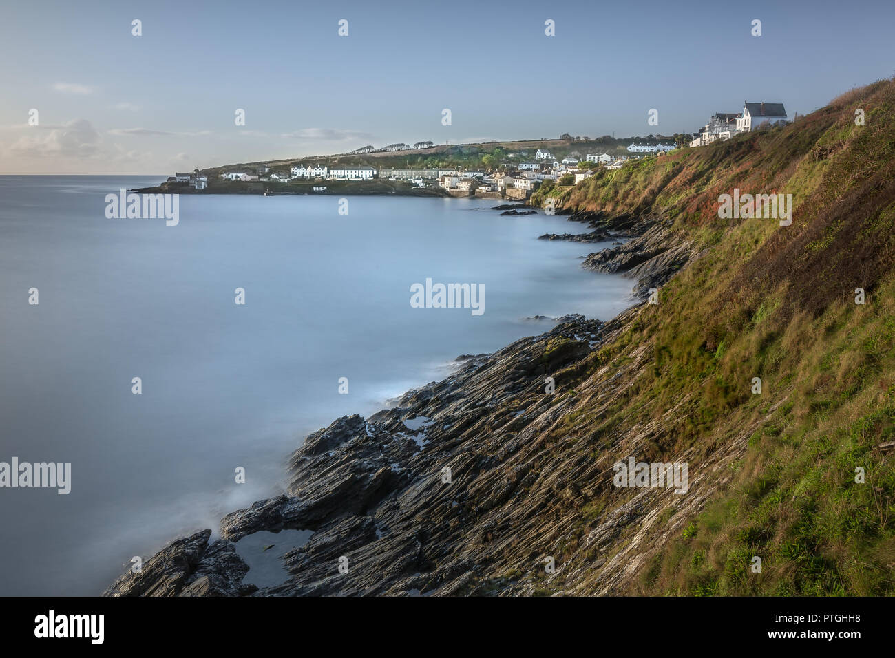 Küste Vista, Portscatho, Cornwall Stockfoto