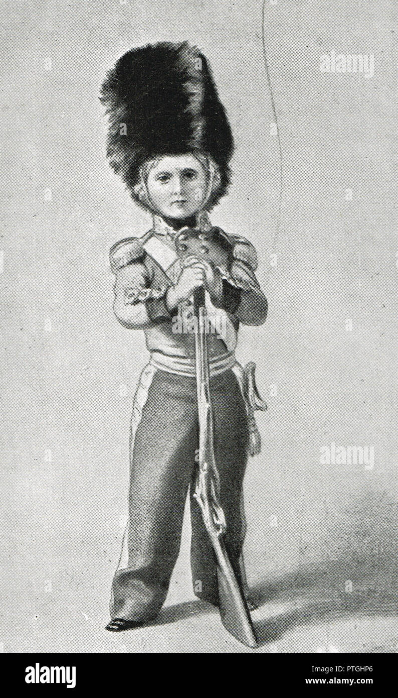 Prince Arthur gekleidet wie ein Soldat, 1855 Stockfoto
