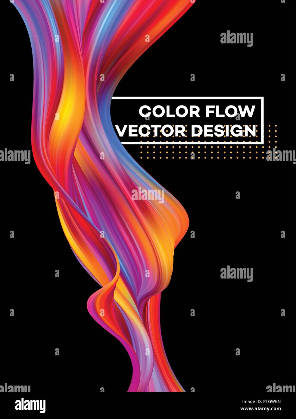 Modernes, farbenfrohes flow Poster. Wave flüssige Form in Farbe Hintergrund. Art Design für Ihr Design Projekt. Vector Illustration Stock Vektor