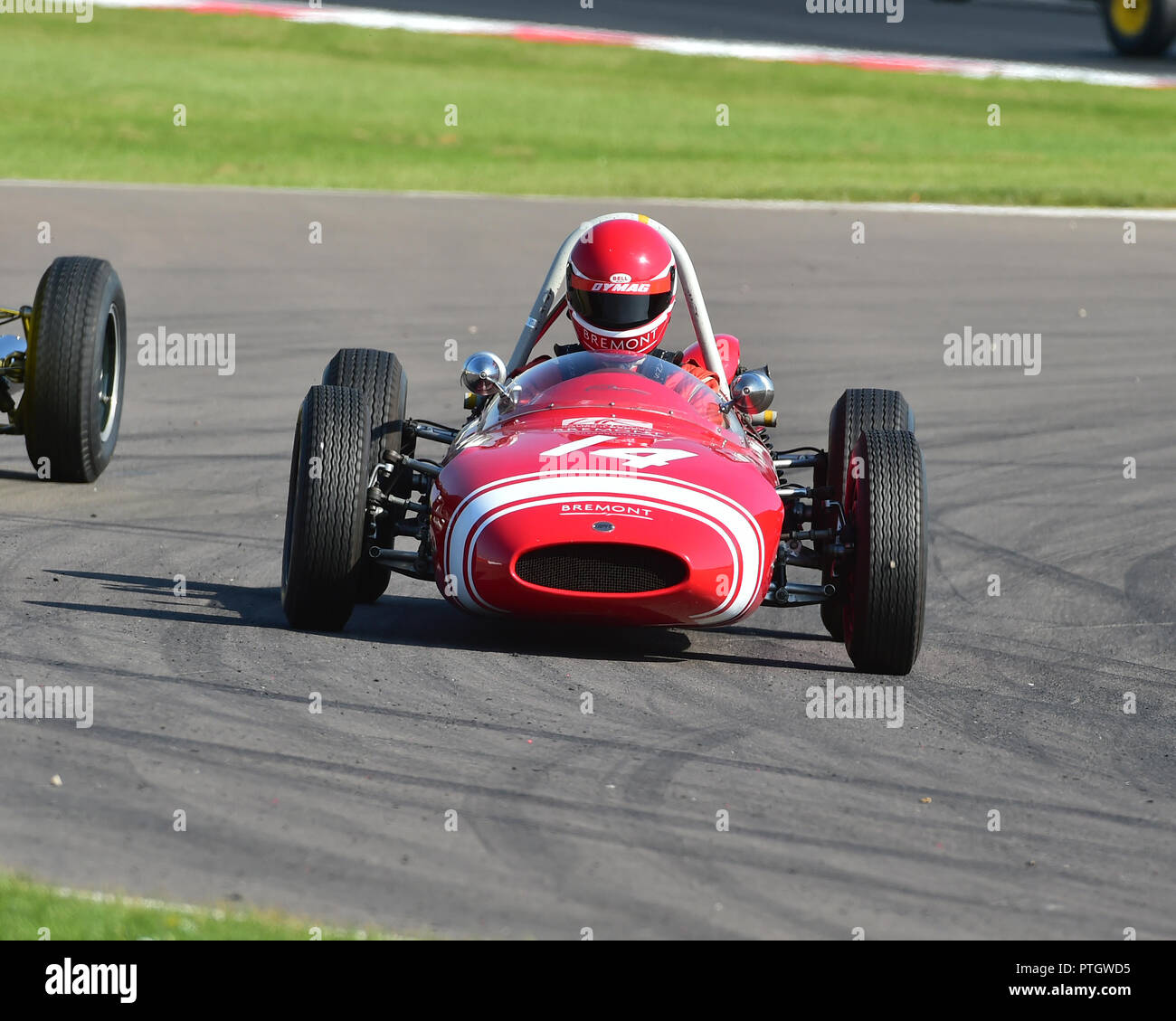 Crispian Besley, Cooper T56, FJHRA, HSCC, Meisterschaft für Pre-64 Vordere und hintere Heckmotor Formel Junioren, Donington historische Festspiele, 2018, Motor rac Stockfoto