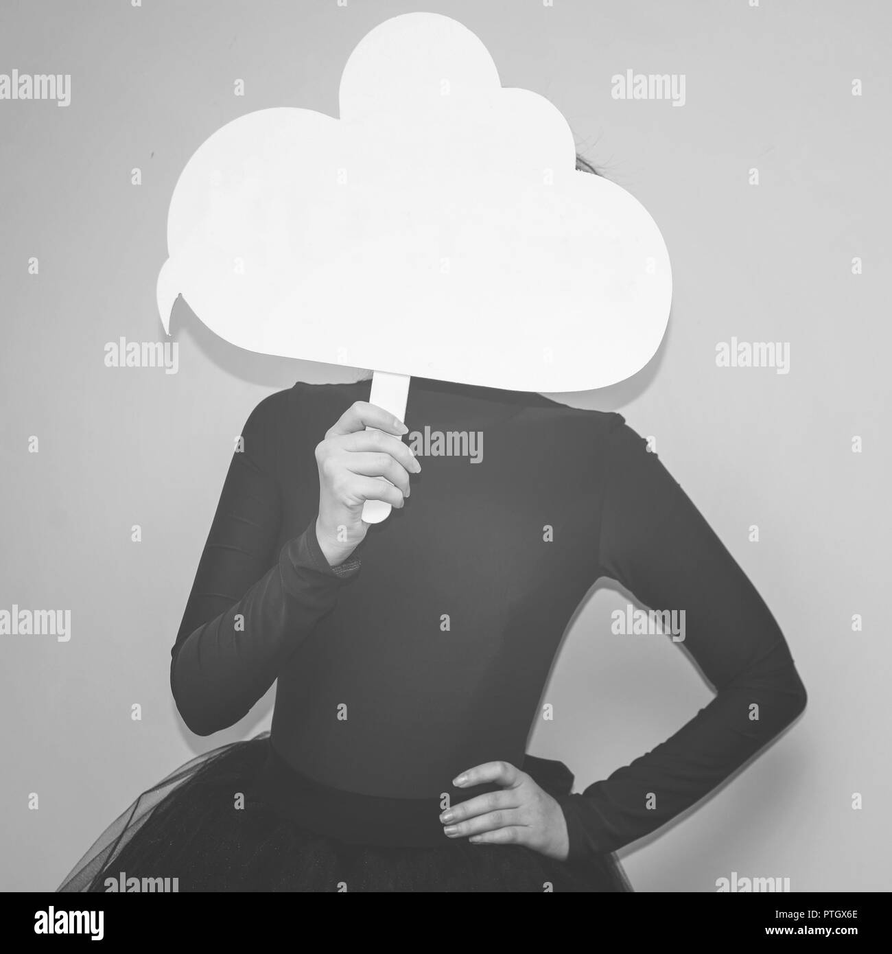 Leeren Teller Cloud Stockfoto