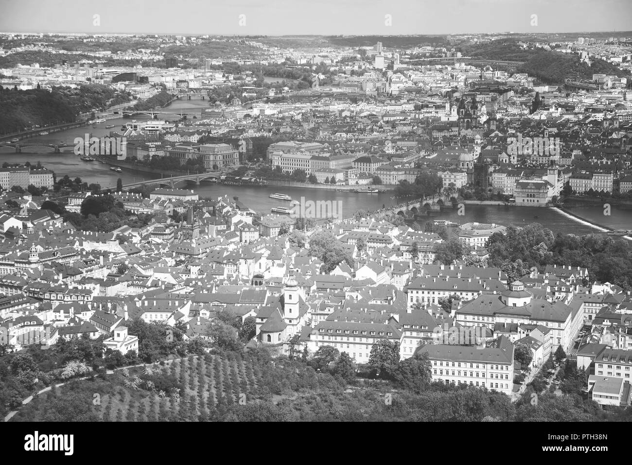 Prag, Ansicht von oben Stockfoto