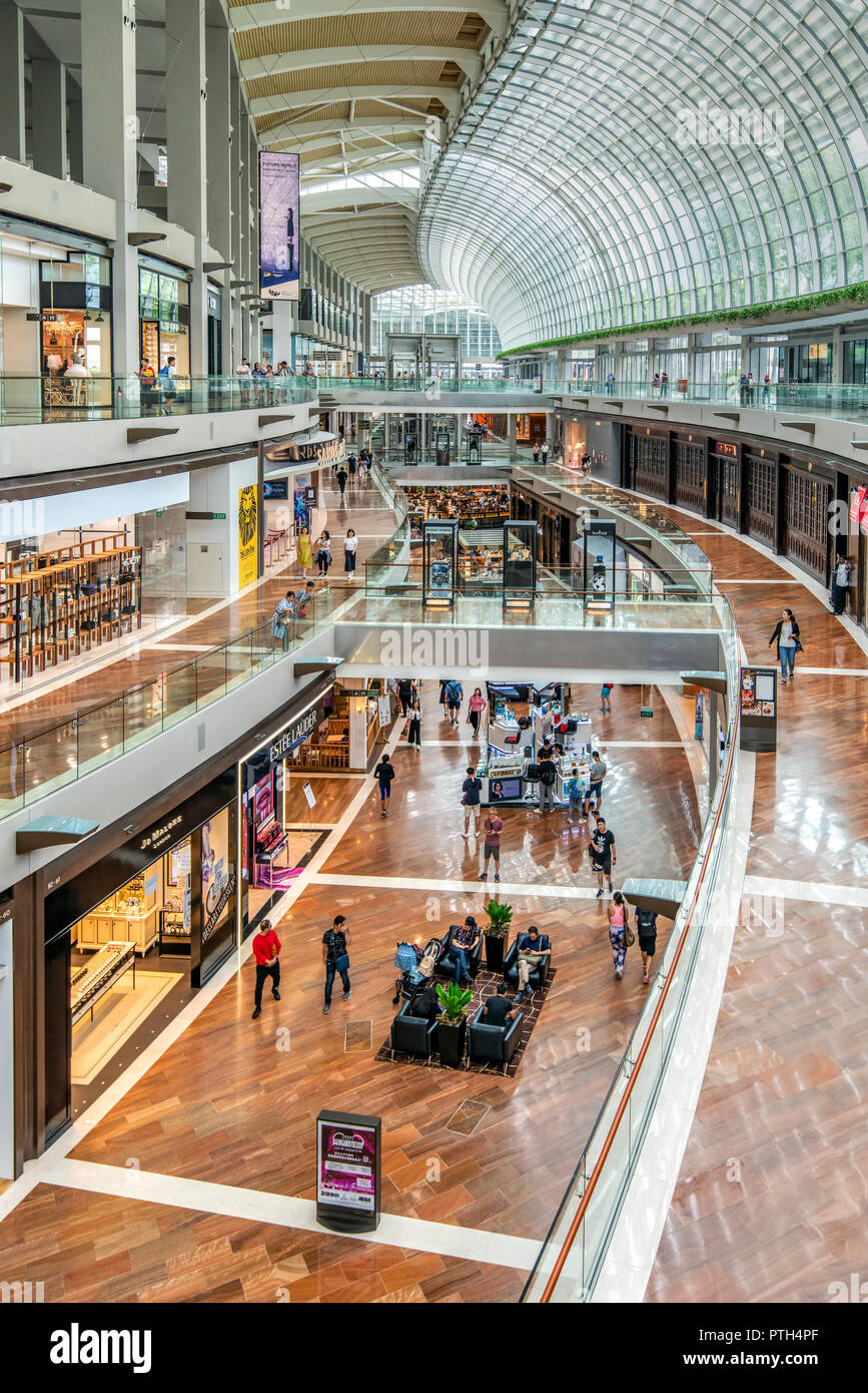 Marina Bay Sands Shopping Mall, Singapur Stockfoto