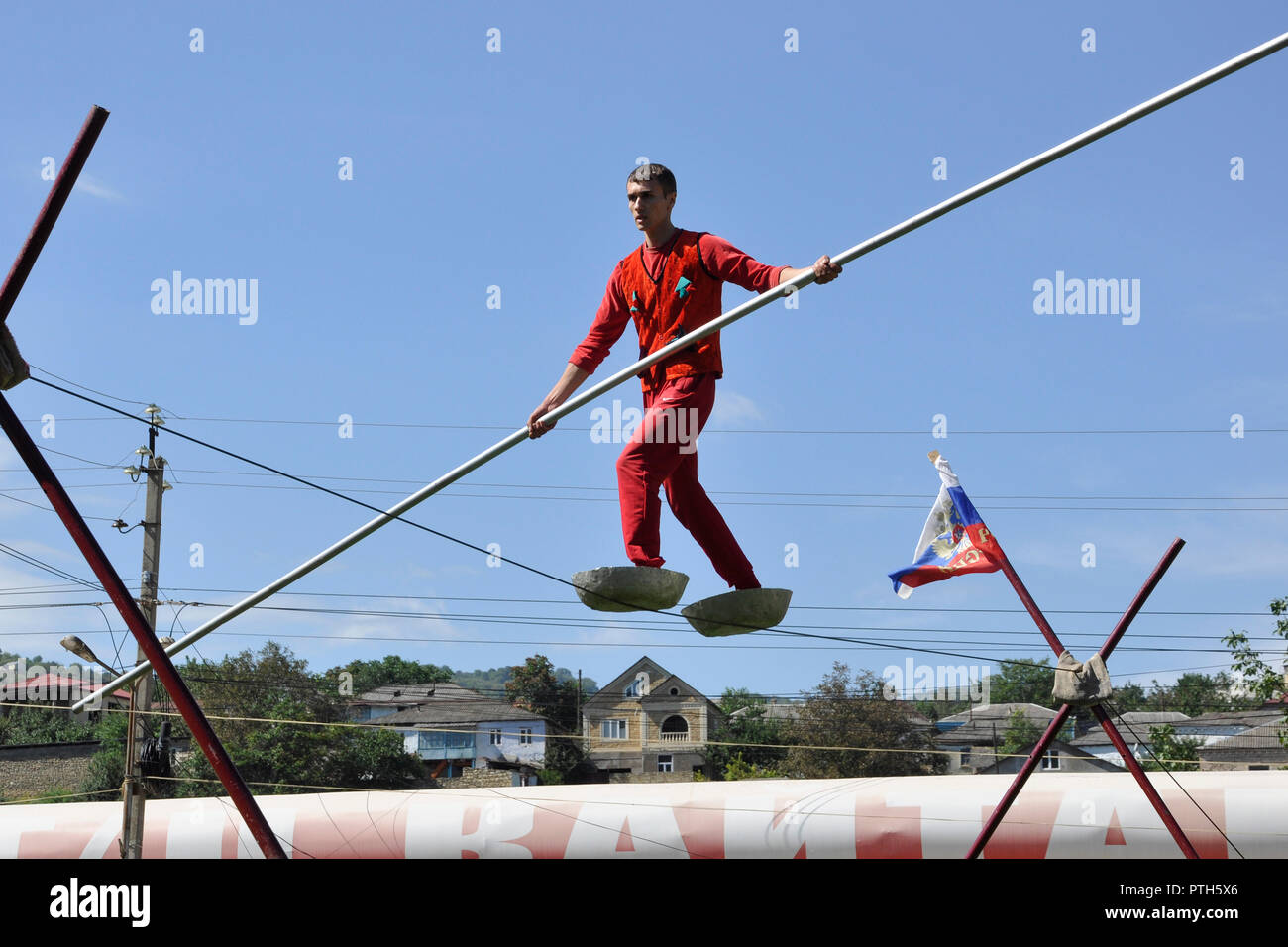 Russland, Dagestan, Majalis, Seiltänzer Stockfoto