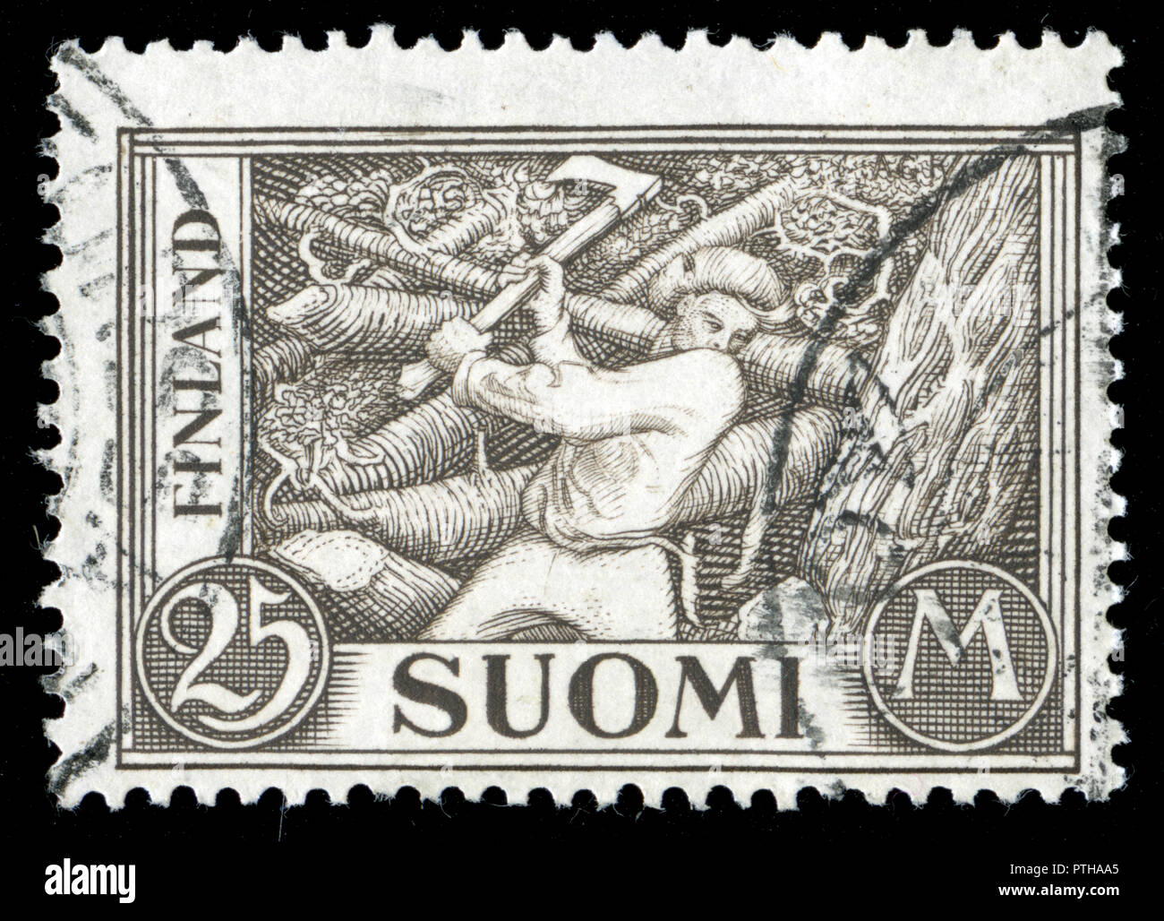 Poststempel Stempel aus Finnland in der Forstwirtschaft Serie 1930 ausgestellt Stockfoto