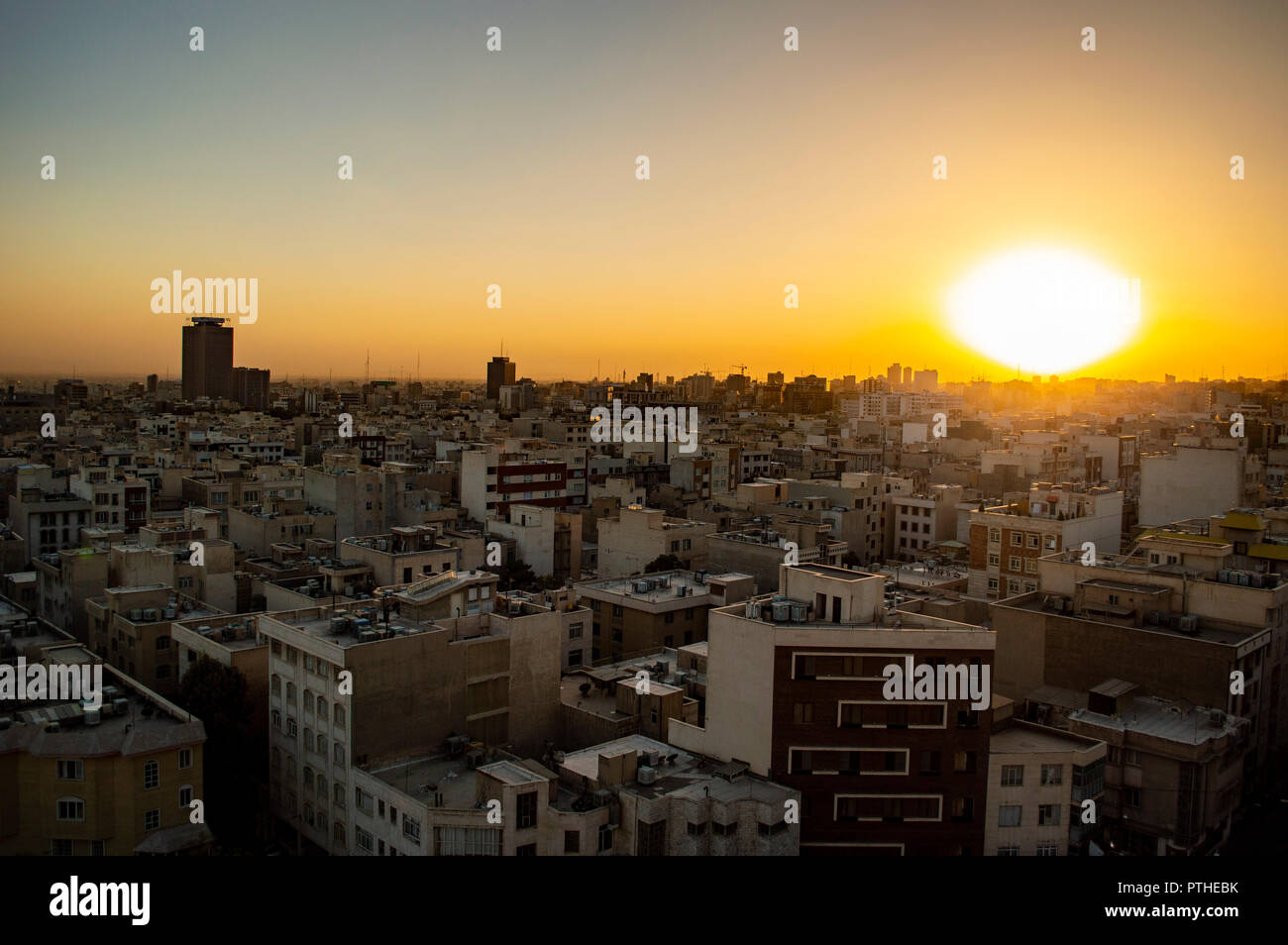 Die Sonne in Teheran, Iran Stockfoto