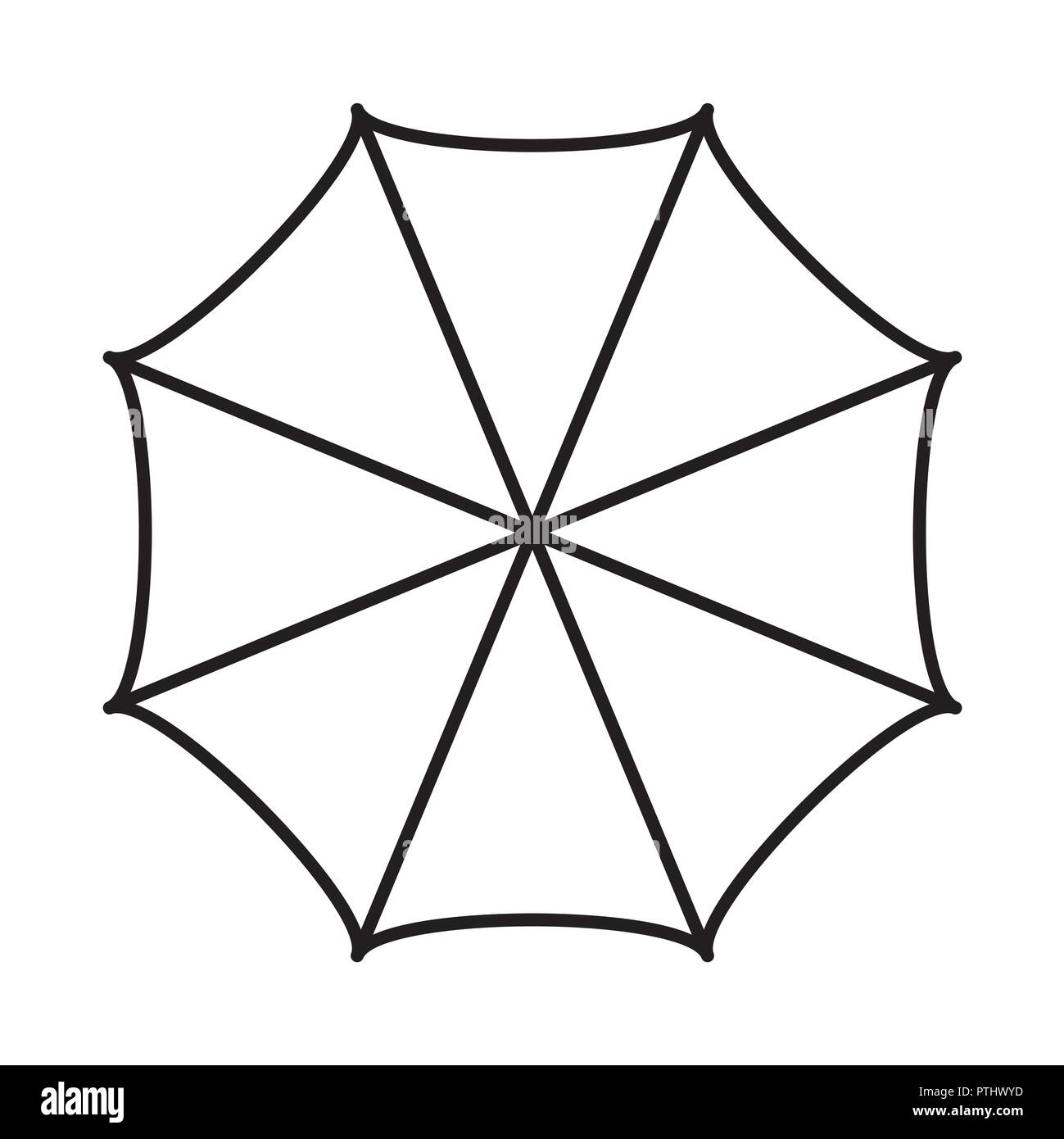 Regenschirm Symbol Draufsicht Design auf weißem Hintergrund Stock Vektor Regenschirm Symbol Draufsicht Design auf weißem Hintergrund Stock Vektor