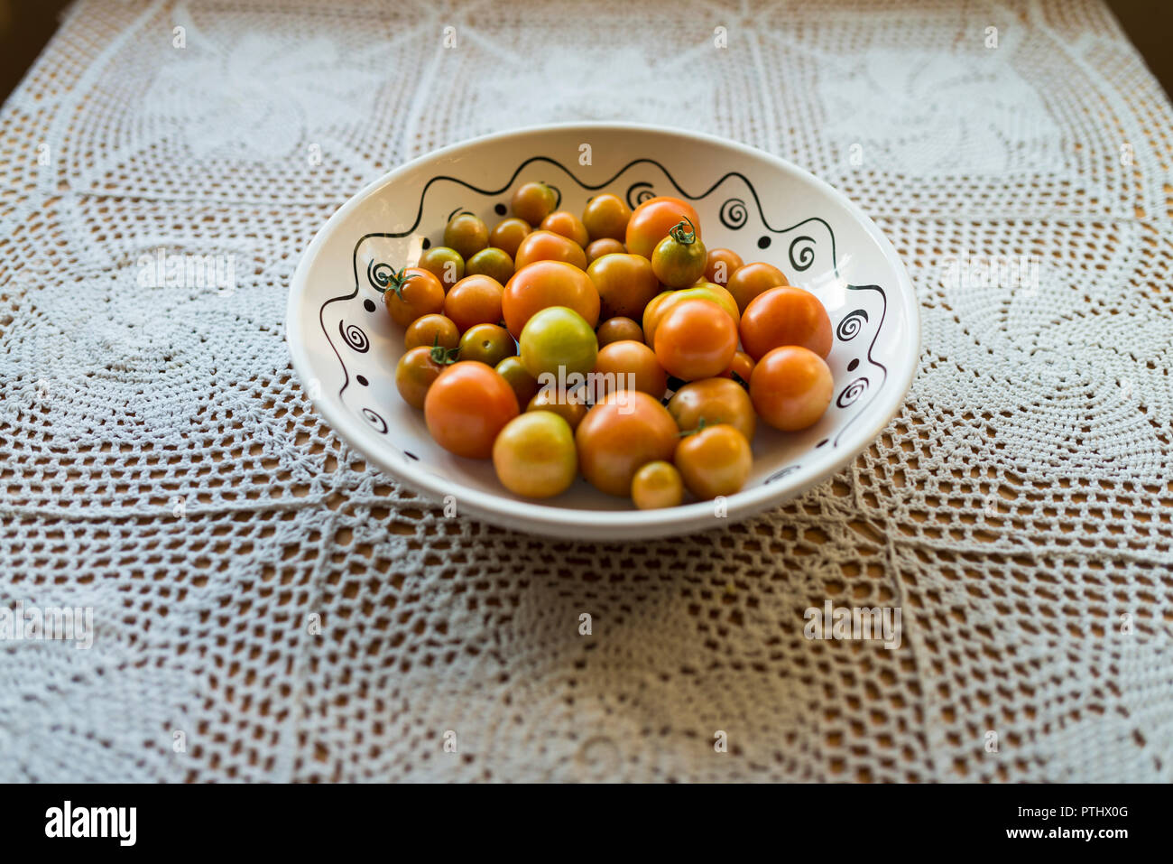 Nach Hause angebauten Tomaten Stockfoto