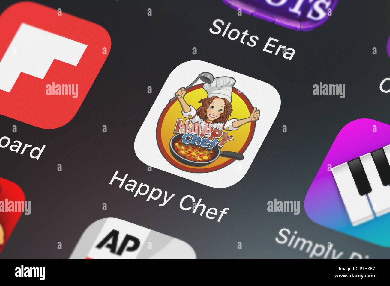 London, Großbritannien - 09.Oktober 2018: Symbol der mobile App Happy Chef von Nordcurrent auf einem iPhone. Stockfoto