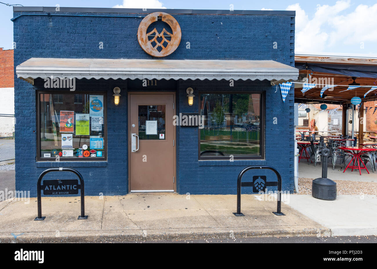 JOHNSON CITY, TN, USA -9/30 / 18: Der Atlantik Ale House in der Innenstadt. Stockfoto