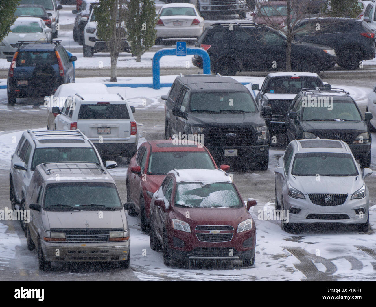 Markt Mall Parkplatz Calgary, Alberta Kanada Stockfoto
