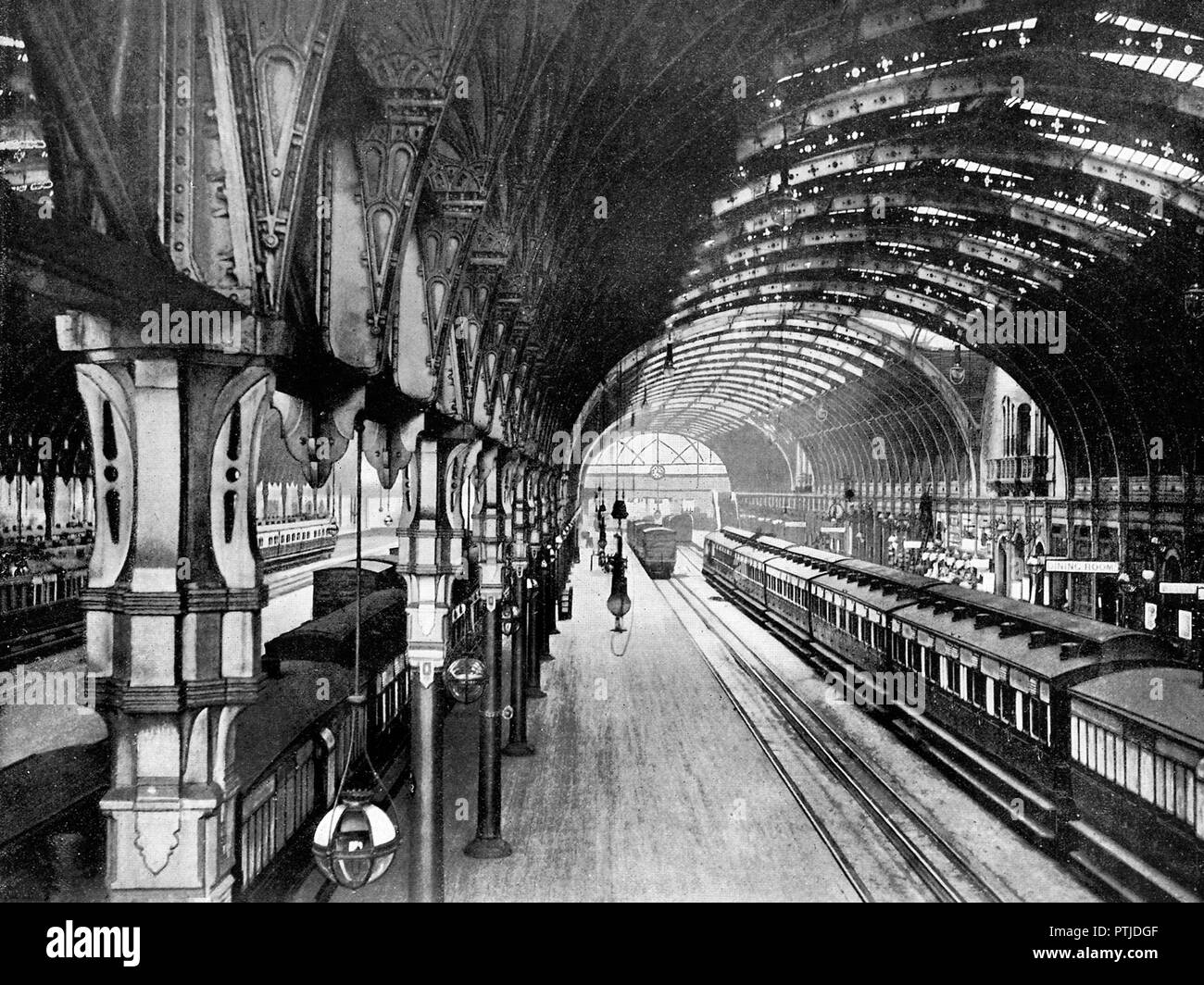 Paddington Railway Station, London Anfang der 1900er Jahre Stockfoto